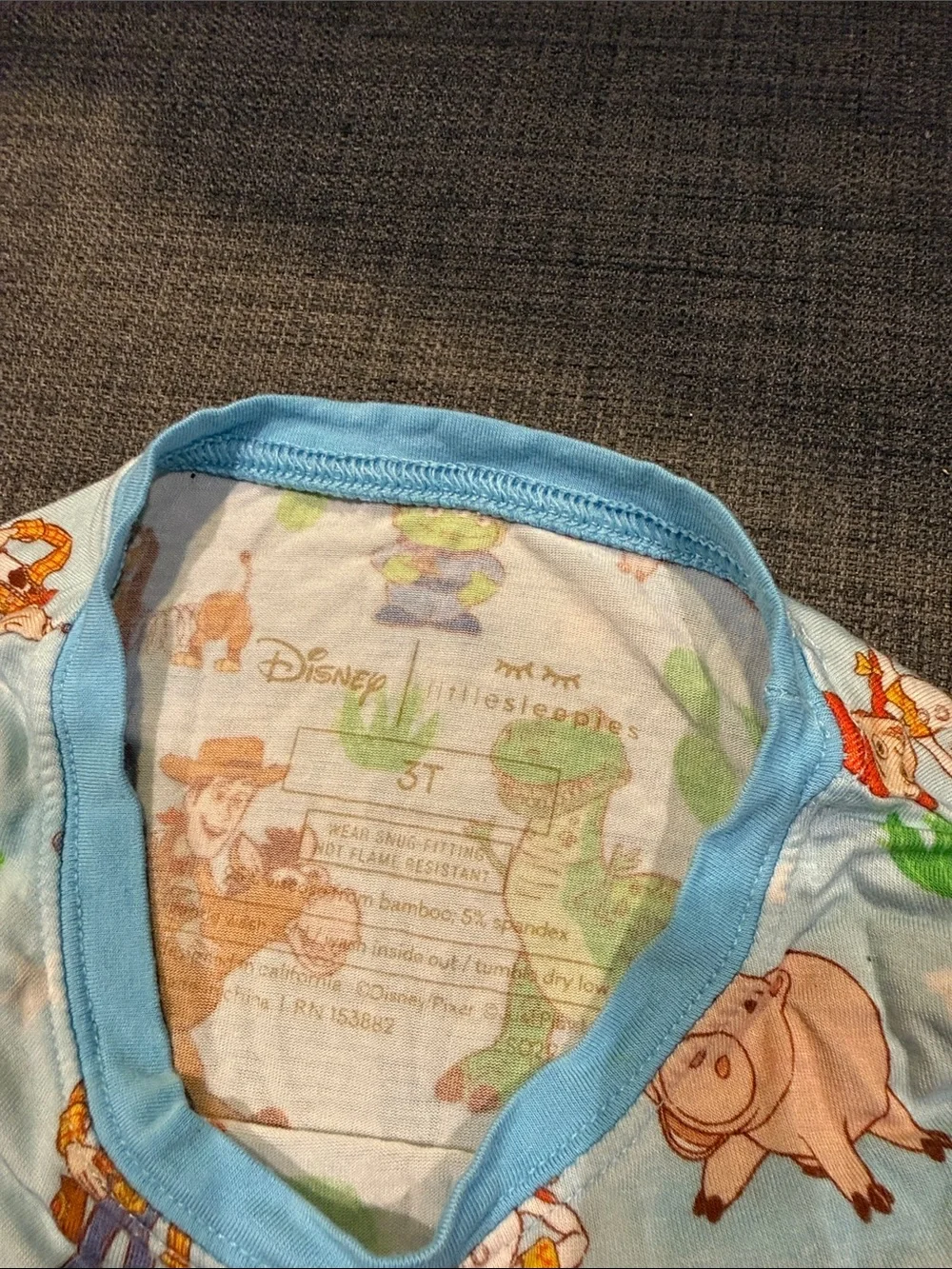 Little Sleepies Light Blue Toy Story Character Pajama Set